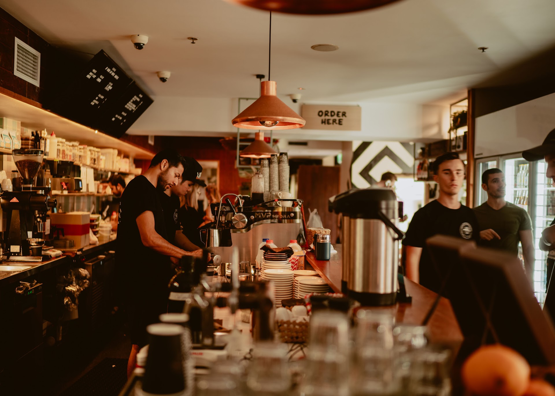 The Fine Food Store counter and dining room